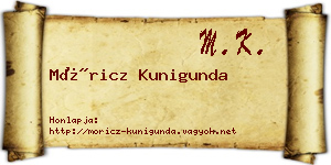 Móricz Kunigunda névjegykártya